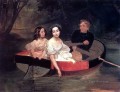 イェン・メラー・ザコメルスカヤ男爵夫人とボートに乗った少女との自画像 カール・ブリュロフ